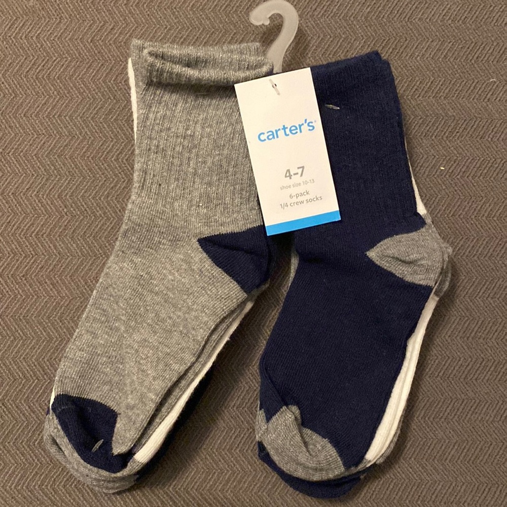 NWT Carter’s Boys Socks. Size 4-7.